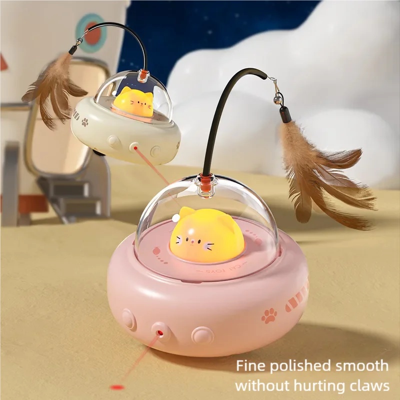 Model Kit Ufo - 전기 UFO 스마트 티저 고양이 장난감