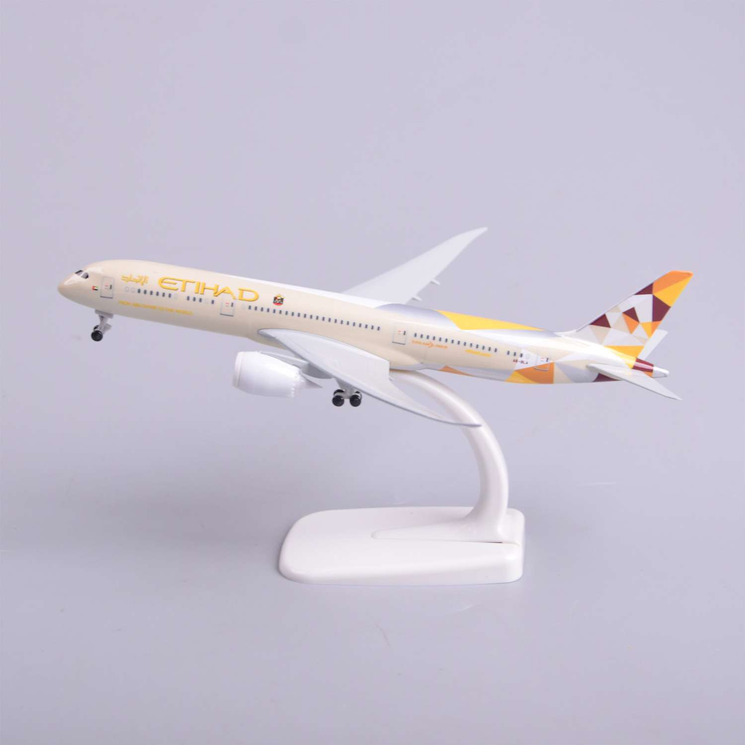 Model Kit Plane - 1/300 스케일 20cm 에티하드 B787 다이캐스트