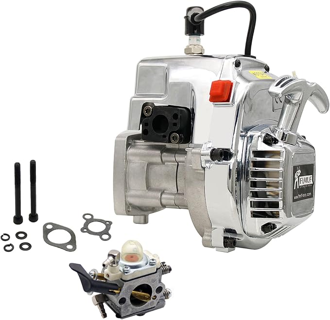 Model Kit Engine - FLMLF 29CC 4볼트 엔진 크롬 도금