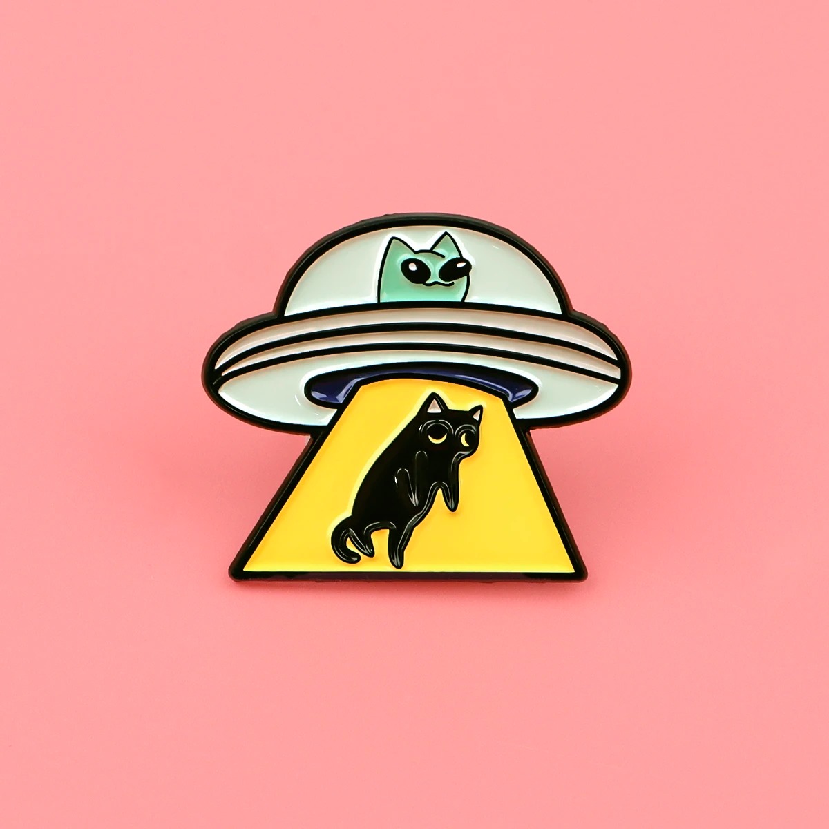 UFO 외계인 에나멜 핀 검은 고양이 배지 여성용 배낭 - Model Kit Ufo 리뷰 및 가격