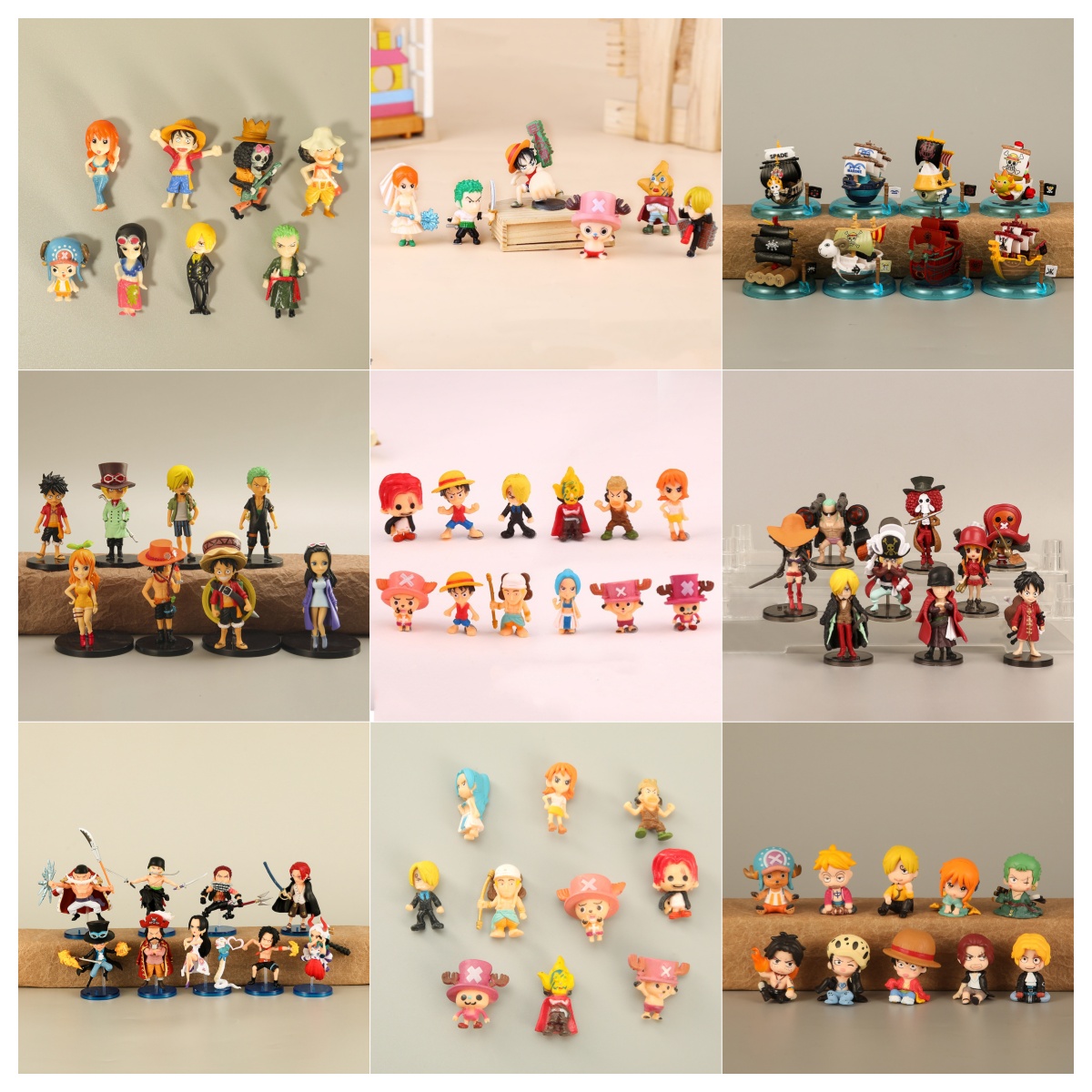 6-12개/세트 원피스 몽키 D. 루피 나미 우솝 상디 - Model Kit Chopper 리뷰 및 가격
