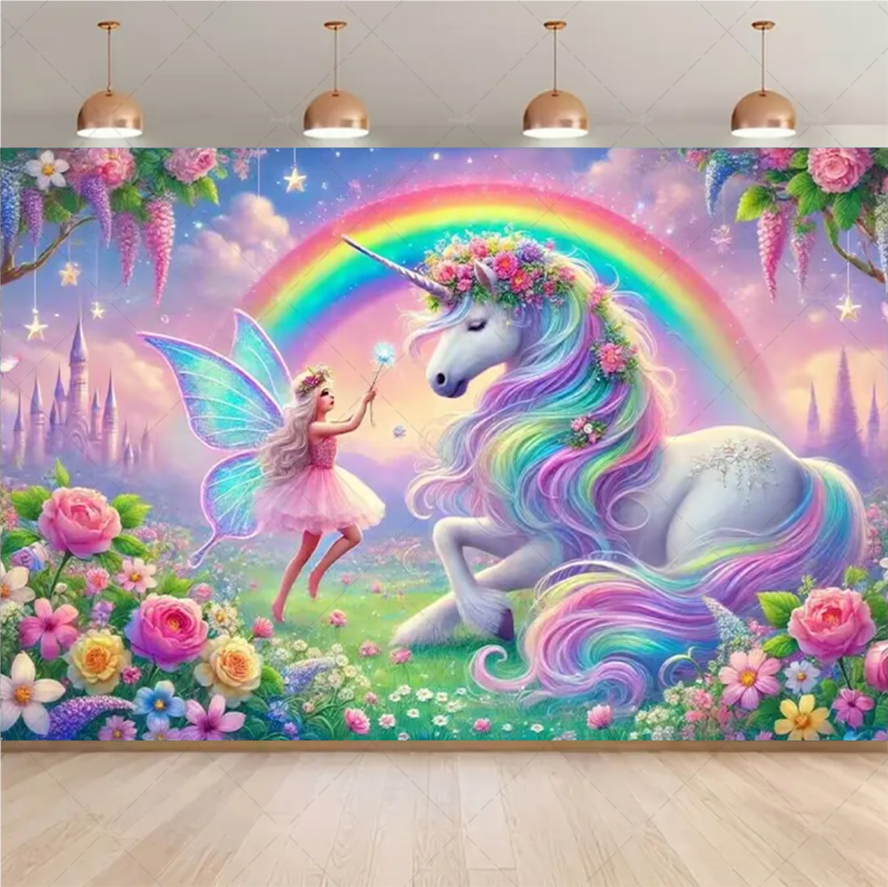 핑크 3D 마법의 유니콘과 요정 생일 배경 꿈꾸는 말  - Model Kit Horse 리뷰 및 가격
