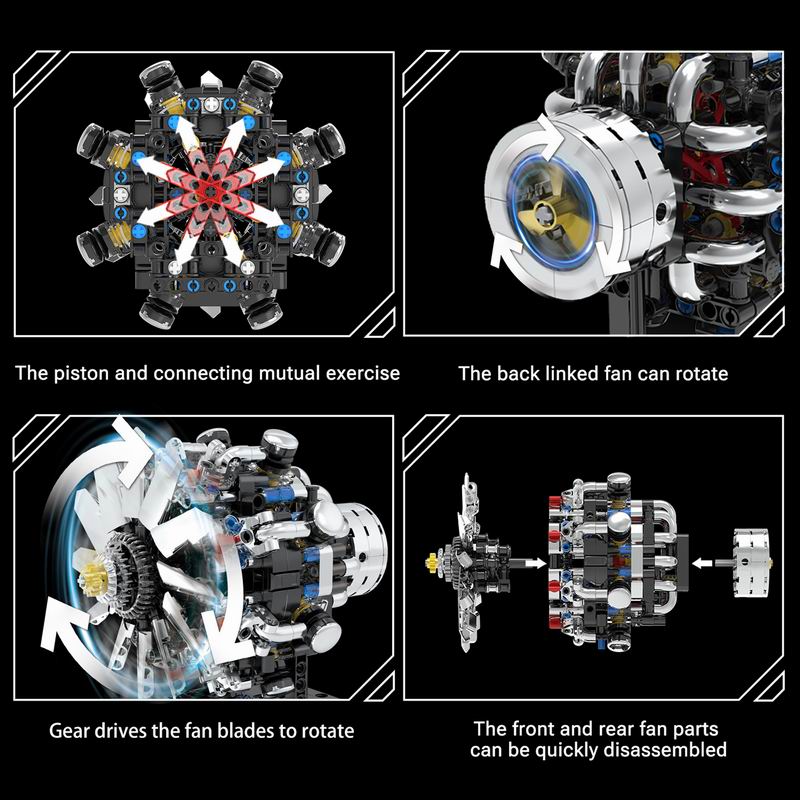 G8910 항공 V8 엔진 558개 항공기 내연기관 블 - Model Kit Engine 리뷰 및 가격