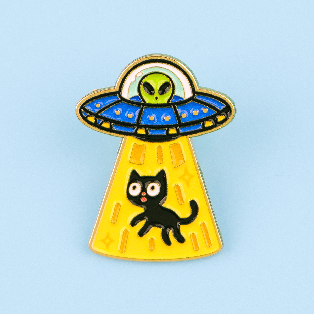 별이 빛나는 밤 검은 고양이 에나멜 핀 재미있는 UFO - Model Kit Ufo 리뷰 및 가격