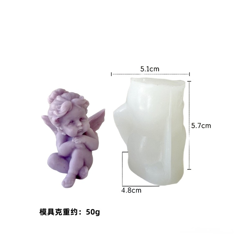 로즈 엔젤 캔들 실리콘 몰드 3D 베이비 엔젤 초상화  - Model Kit Cement 리뷰 및 가격