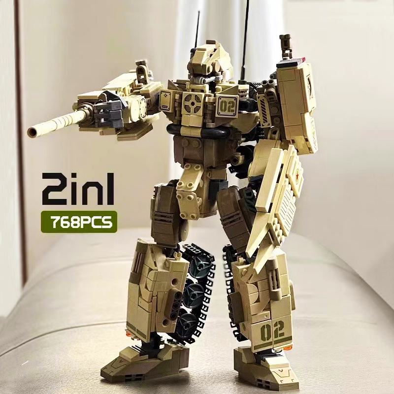 2 인 1 군사 전쟁 로봇 빌딩 블록 변환 탱크, 메크 - Model Kit Robocop 리뷰 및 가격