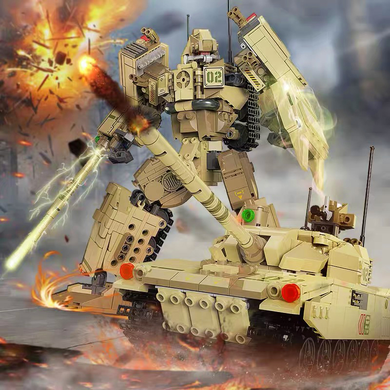 2 인 1 군사 전쟁 로봇 빌딩 블록 변환 탱크, 메크 - Model Kit Robocop 리뷰 및 가격