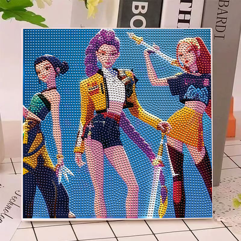 애니메이션 헌터즈 걸스 루미 밀라 조이 다이아몬드 페인 - Model Kit Toy 리뷰 및 가격